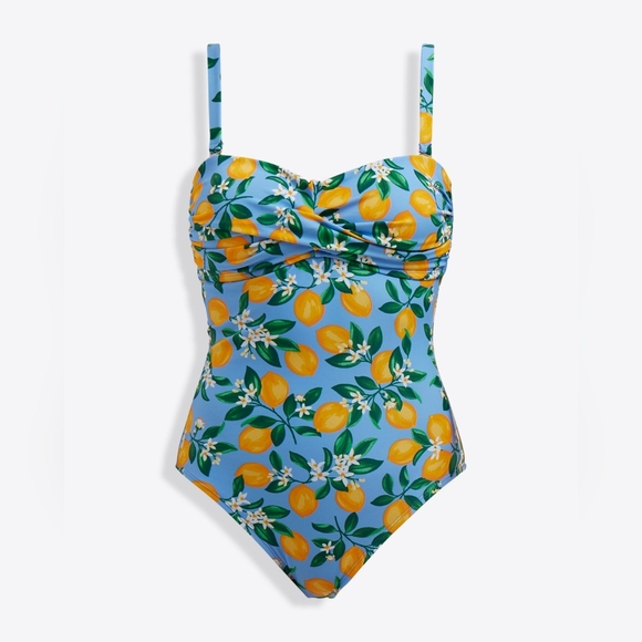 Draper James Other - Draper James Lemon Blossom Bandeau One Piece Swimsuit Sz XL